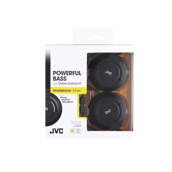 JVC Slúchadlá HAS-R185BE + mikrofón, čierne.
