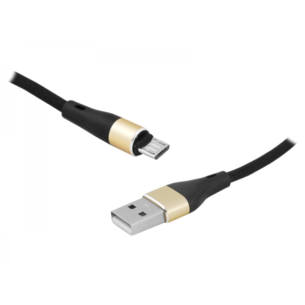 USB kábel - microUSB 2m čierny.