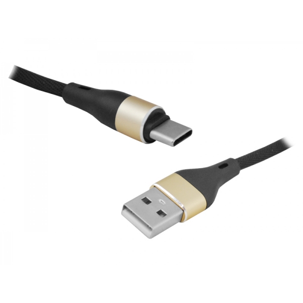 Kábel USB - Type-C 2m čierny.