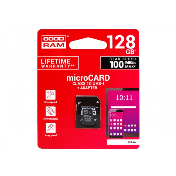 KARTA GOODRAM Micro SD 128GB + 10CLASS UHS adaptér.
