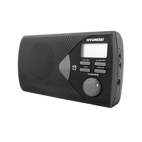 Prenosné rádio HYUNDAI PR200B, LCD displej, hodiny, budík, AUX čierny.