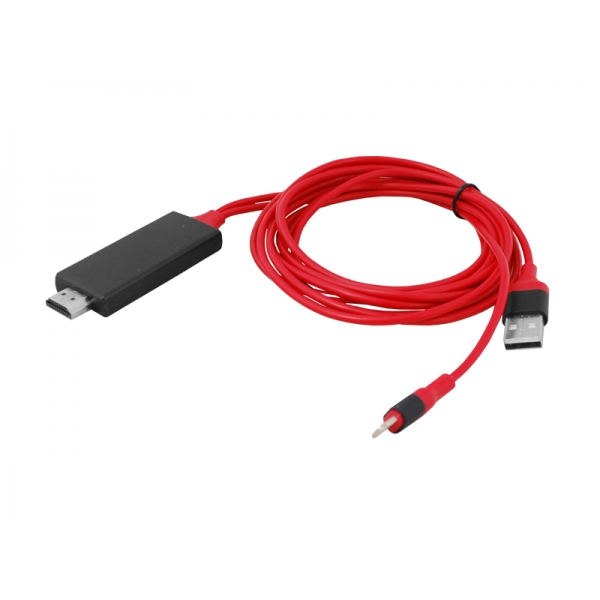 IPHONE MHL HDMI / Lightning + USB 2M kábel.