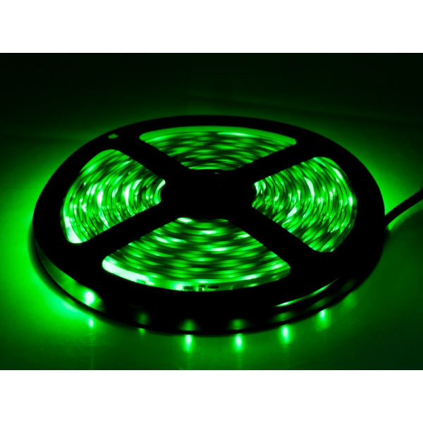 LED šnúra 24V 5m zelené biele svetlo 300 LED diód.