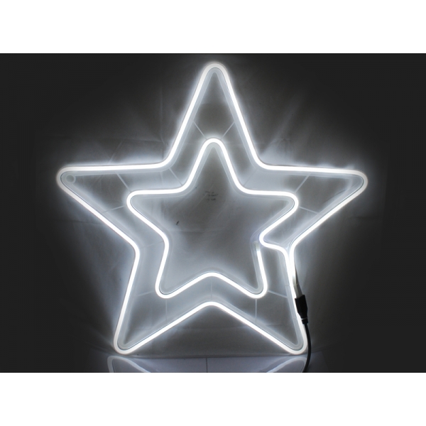 NeonLED, studená biela dekorácia vianočná hviezda, 230V nová