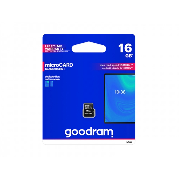 MicroSD KARTA 16GB GOODRAM CLASS10 UHS-1.