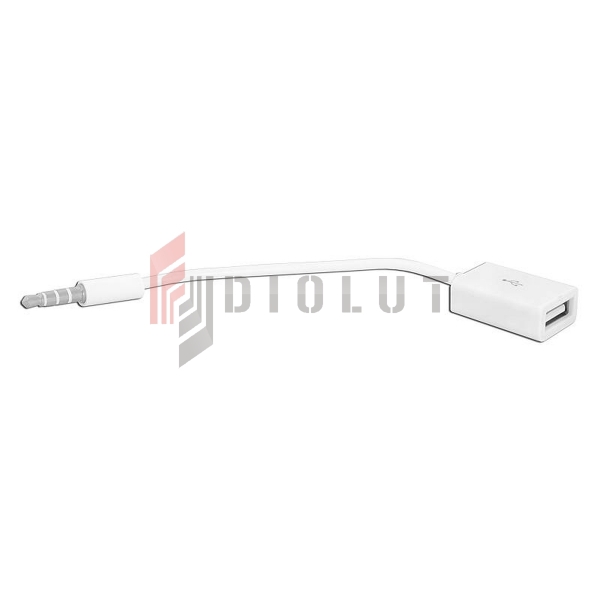 AUX Jack 3,5 mm USB adaptér biely.