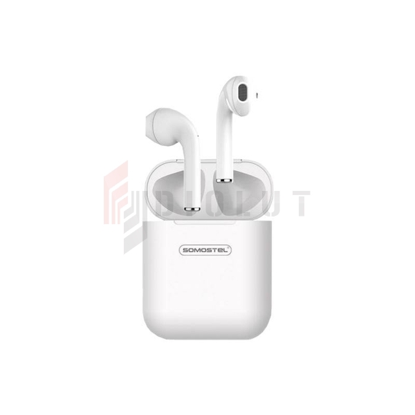 Bluetooth slúchadlá do uší Somostel Earbuds TWS I330 + nabíjacie puzdro, biele.