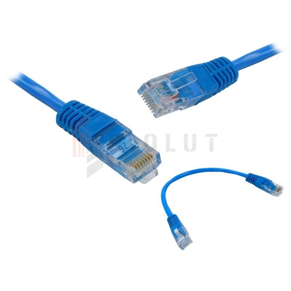 Sieťový kábel 1: 1 8p8c 0,25m modrý (prepojovací kábel).
