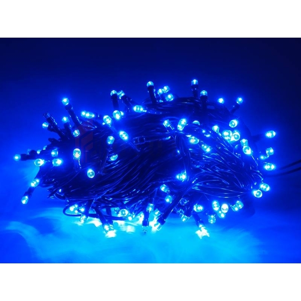 Osvetlenie na vianočný stromček 200LED FLASH modrý + blesk studená biela IP20 230V
