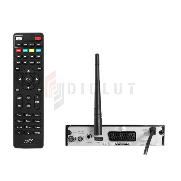 DVB-T-2 pozemný TV tuner s funkciou Wi-Fi LTC HDT103 s H.265 programovateľným diaľkovým ovládaním.