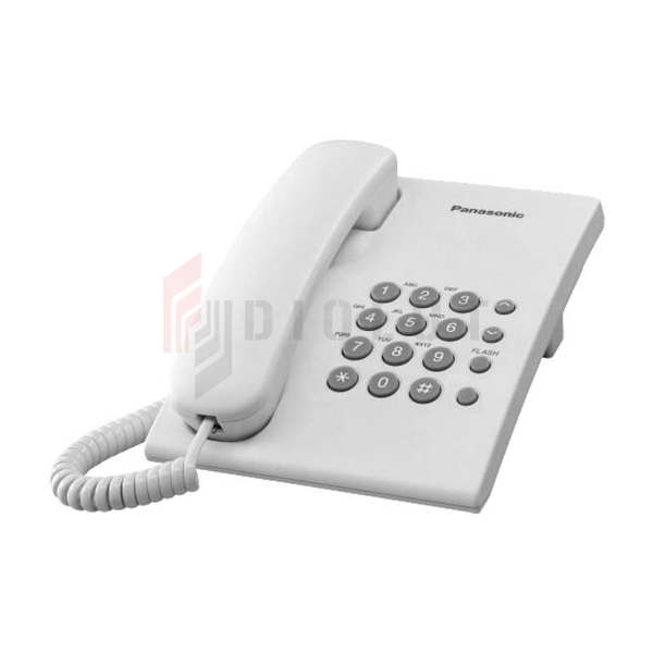 Káblový telefón Panasonic KXTS500 biely.
