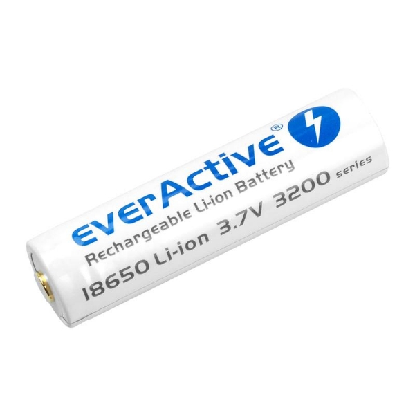 EverActive 18650 batéria, 3200 mAh, 3,7 V, dobíjacia, BOX.