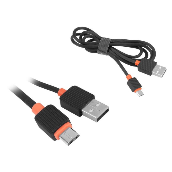 Micro USB kábel Somostel Powerline SMS-BP03, QuickCharger, 1 m, čierny.