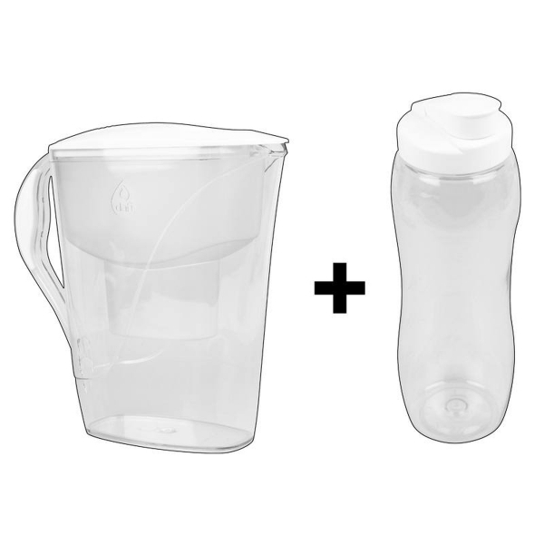 Filtračný džbán Dafi luna + 2 kartuše + fľaša na vodu.