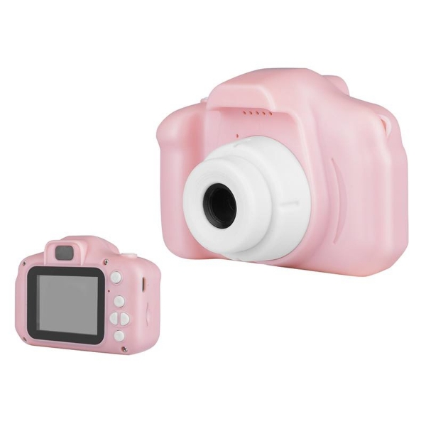 Digitálny fotoaparát s funkciou fotoaparátu, vhodný pre deti, ružový.