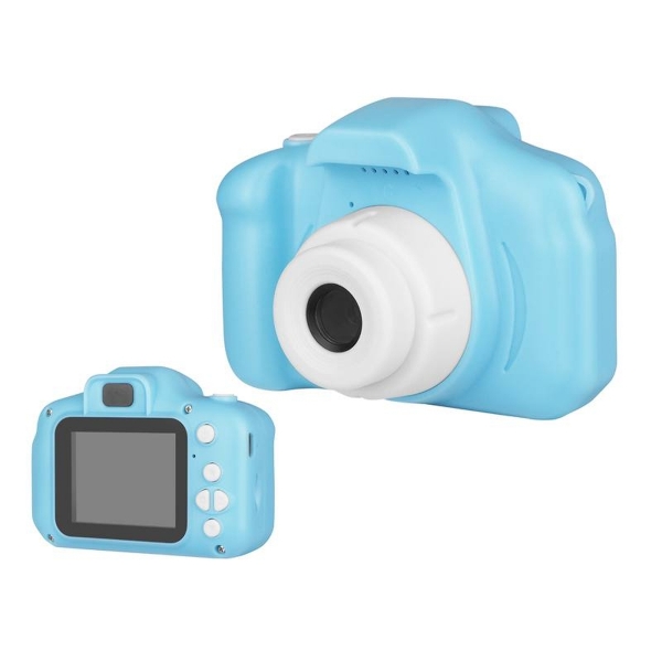 Digitálny fotoaparát vhodný pre deti s funkciou fotoaparátu, modrý.