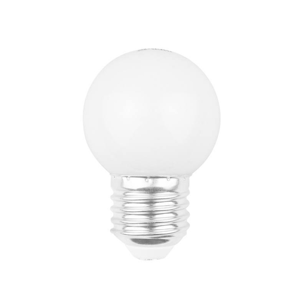 Sada LED žiaroviek E27 / G45 / 2 W, záhradná svetelná girlanda, biela, 5 ks.