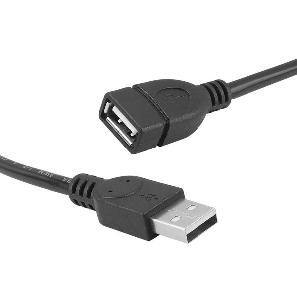 USB predlžovací kábel, typ A, zásuvka do zásuvky, 2m s filtrom.