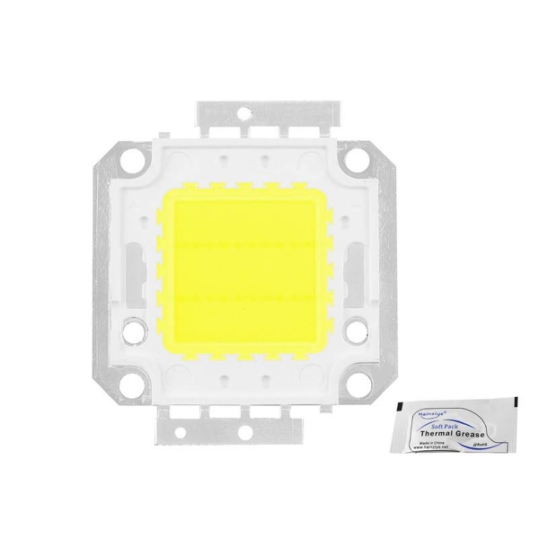 20W Epistar Premium COB LED, studené biele svetlo + strieborná pasta.
