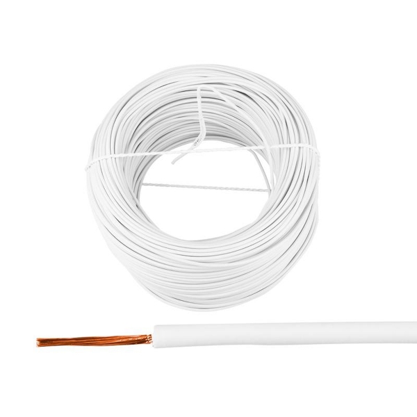 LgY / H05V-K 1x0,5 kábel, biely (100 m).