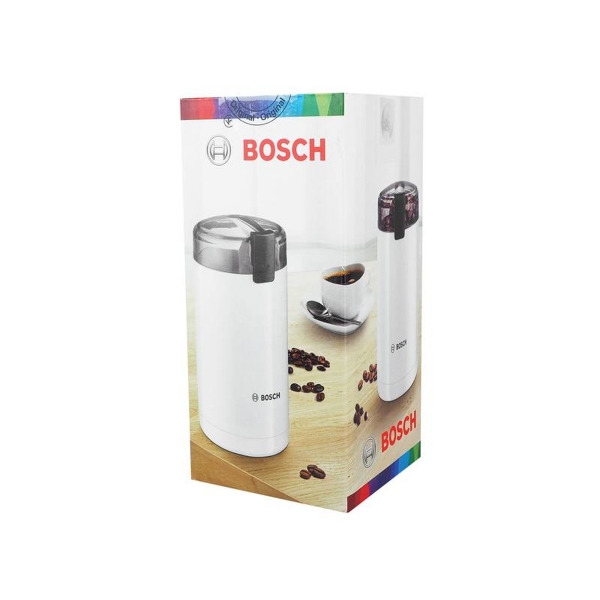 Biely mlynček na kávu Bosch 180W