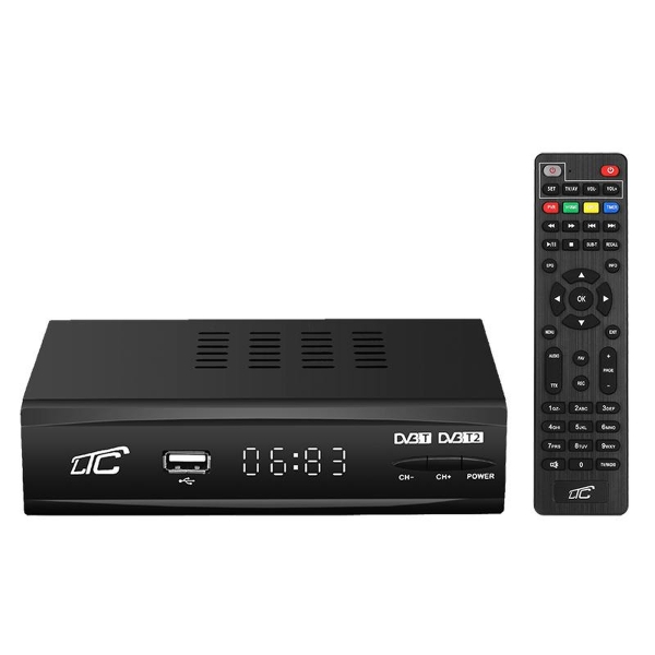 DVB-T-2 LTC pozemný TV tuner DVB2 s programovateľným diaľkovým ovládaním, H.265.