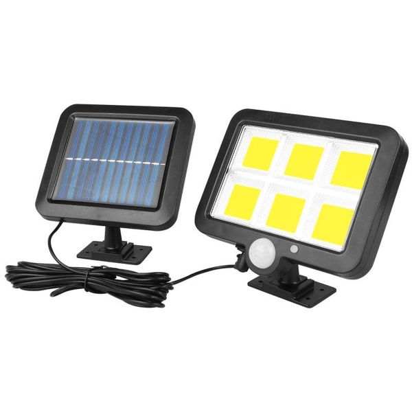 Solárna lampa s pohybovým a súmrakovým senzorom, 120 x LED.