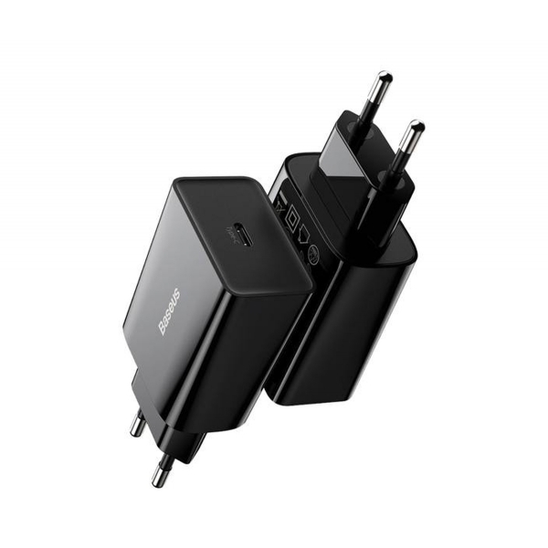 Baseus Speed Mini rýchlonabíjačka, USB-C PD 3A, 20W čierna