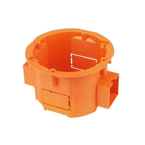 Koncová krabica jednoduchá, 60 x 45 p / t, sériová, oranžová.