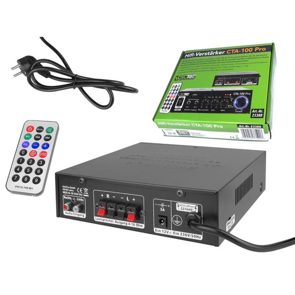 Karaoke zosilňovač CTA-100 PRO 100W, bluetooth / USB.