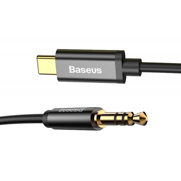 Audio kábel USB-C do 3,5 mm mini jacku Baseus Yiven 1,2 m (čierny).