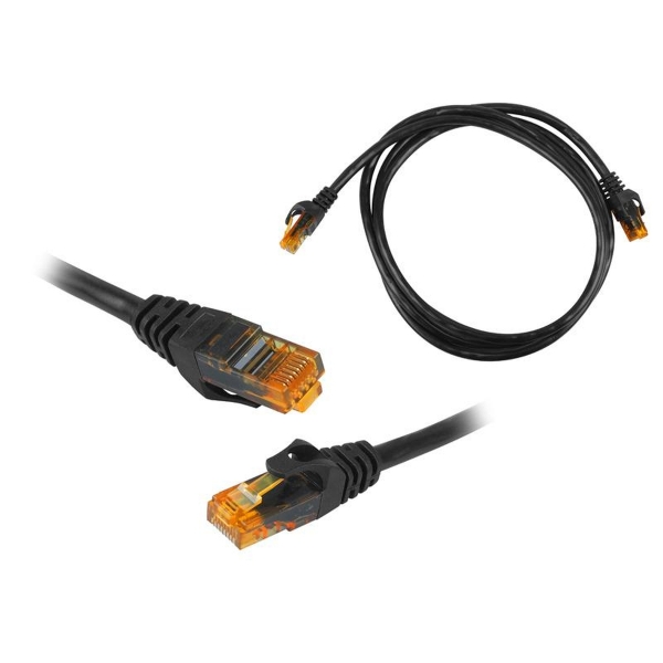 Sieťový kábel 1: 1 8P8C CAT6E 1m (patchcord) čierny.