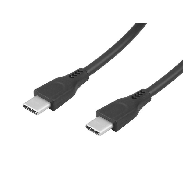 USB TYP-C / TYP-C (PD) 3.1A KÁBEL, SOMOSTEL, ČIERNA, 3100mAh, QC 3.0, 2m, POWERLINE SMS-BT05.