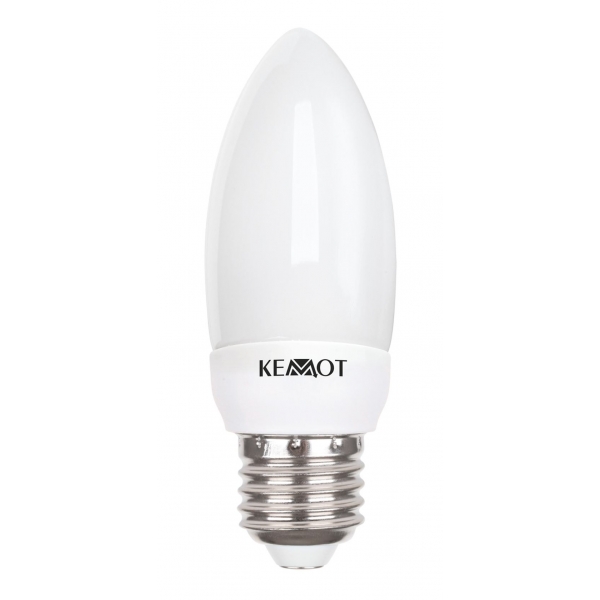 Kompaktná žiarivka (Fluorescent lamp) sviečková 7W, E27, 2700K
