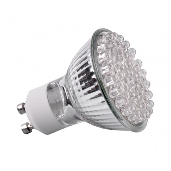 60 LED žiarovka (3,1W) GU10, teplá biela, 230V