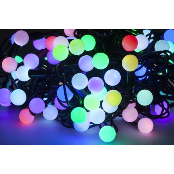RGB LED osvetlenie vianočného stromčeka - 10m (plynulá zmena farby) - 10m