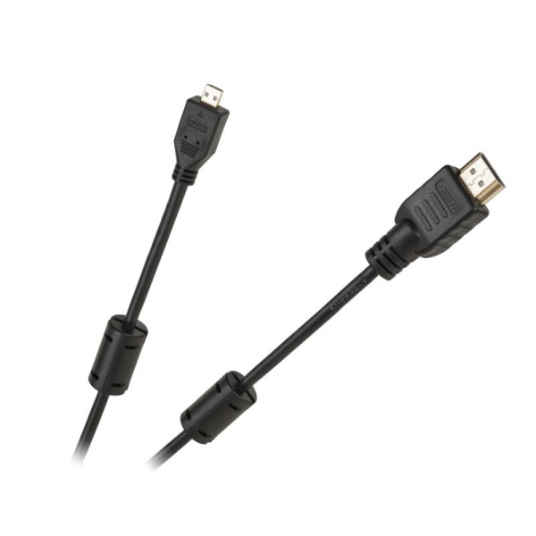 Kábel HDMI zástrčky typu A - Micro zástrčka HDMI typu D Cabletech ekonomický