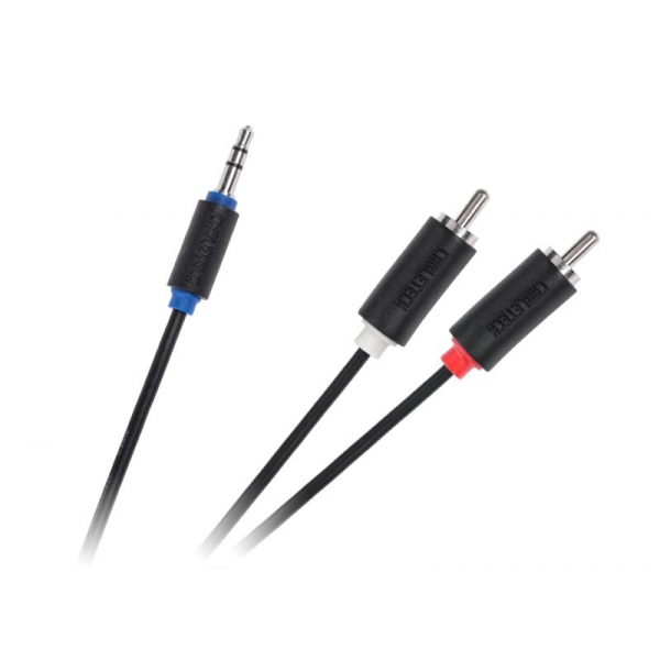 Jack 3.5-2RCA kábel 1.0m Cabletech štandard