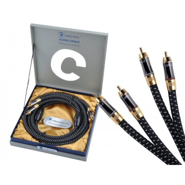 Zvukový kábel 2RCA-2RCA 1,8 m Cabletech Platinum Edition