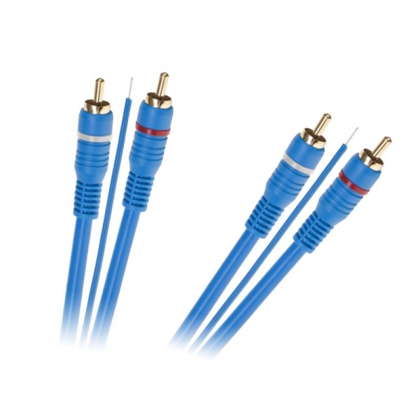 Kábel 2 x RCA - 2 x RCA + 5m drôt