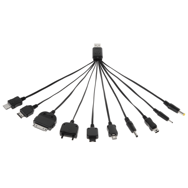 Univerzálny USB nabíjací kábel pre GSM (10 typov)