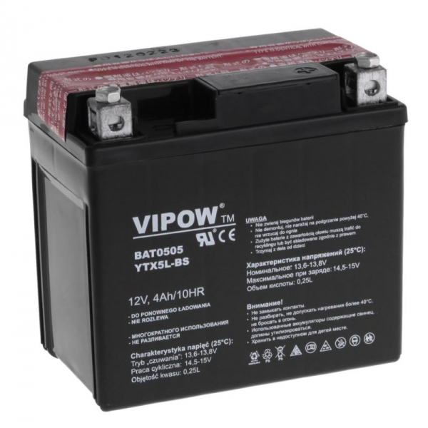 Batéria typu VIPOW MC pre motocykle 12V 4Ah