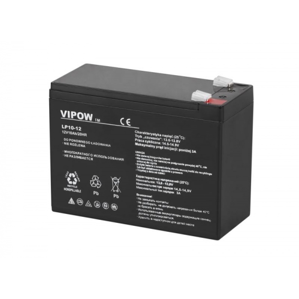 VIPOW gélová batéria 12V 10Ah