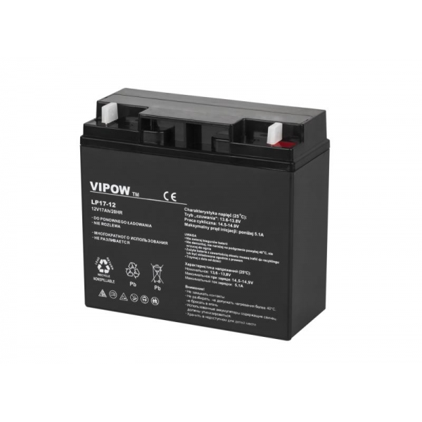 VIPOW gélová batéria 12V 17,0Ah
