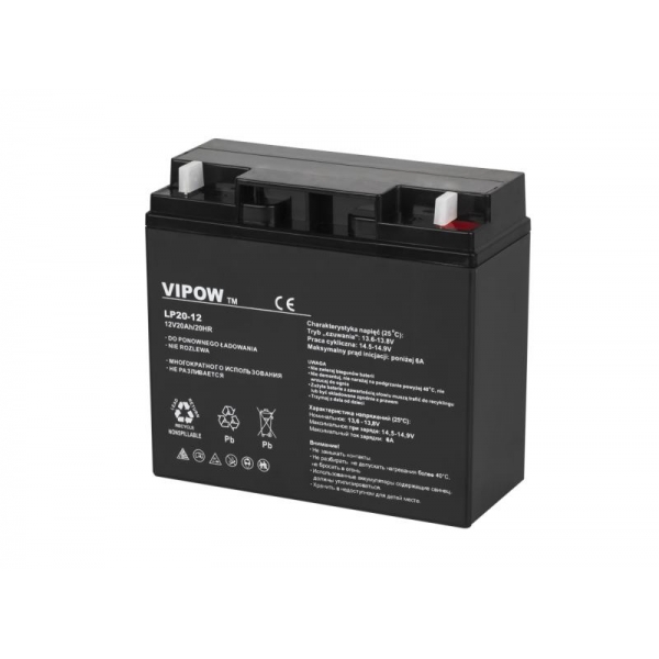 VIPOW 12V 20Ah gélová batéria