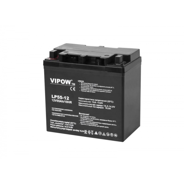 VIPOW 12V 55Ah gélová batéria