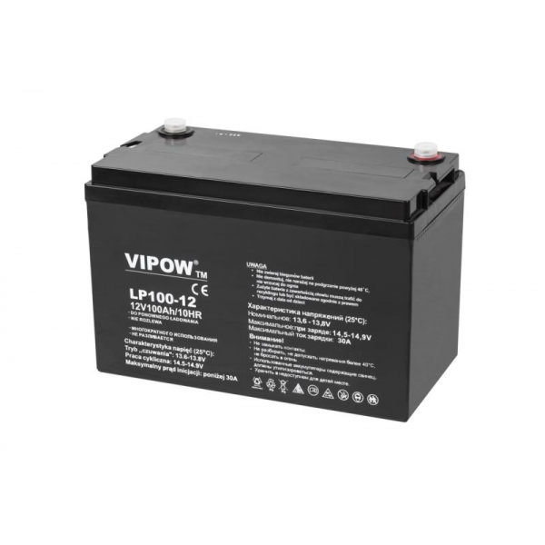 VIPOW 12V 100Ah gélová batéria