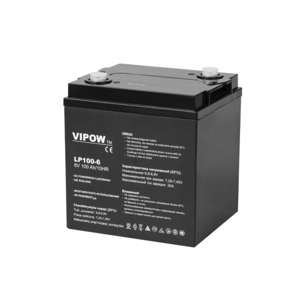 VIPOW 6V 100Ah gélová batéria