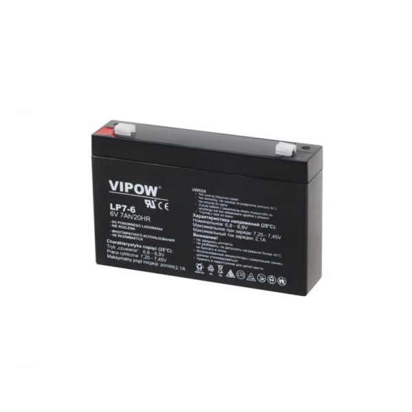 VIPOW 6V 7Ah gélová batéria