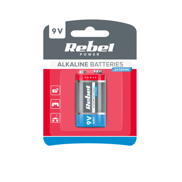 REBEL EXTREME 9V 6LR6 alkalická batéria